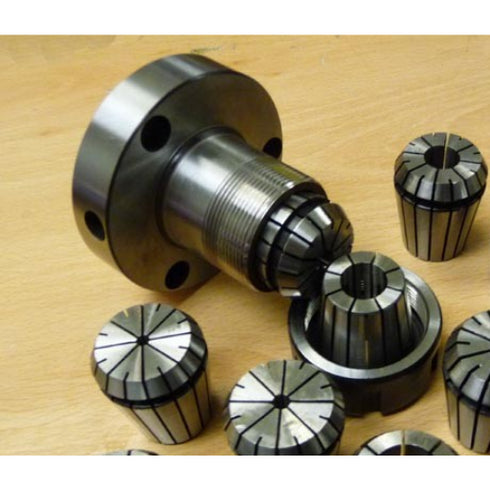 Collet chuck with flange